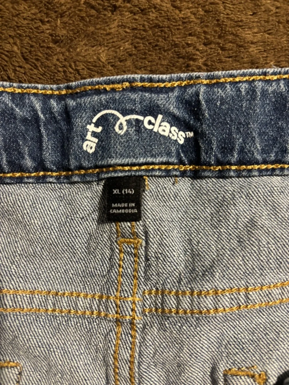 art class Blue Denim Frayed Hem Kids Shorts - Picture 3 of 4